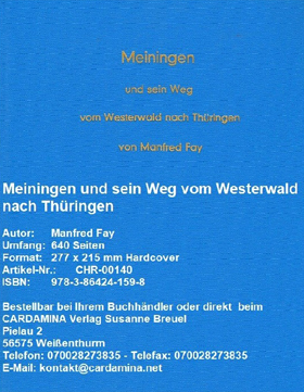 Meiningen und sein Weg vom Westerwald nach Thüringen